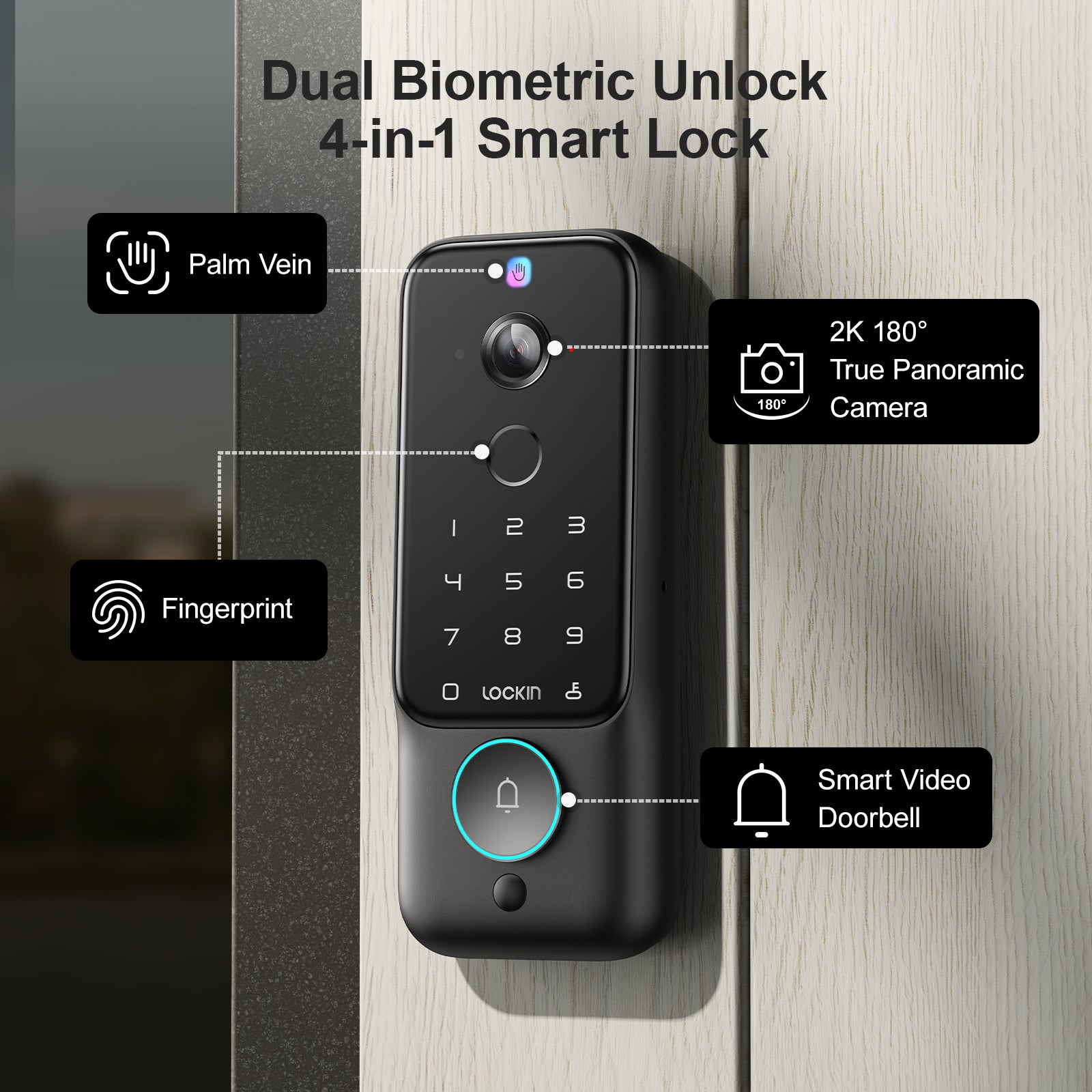 Veno Plus Palm Vein Recognition Video Smart Lock